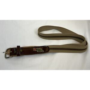 VINTAGE 70s 80s Sears Braggin Dragon Belt-42” Length- Leather And Elastic